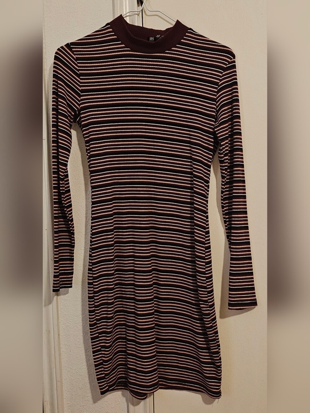 Striped Long Sleeve Bodycon Dress